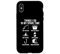 Carcasa para iPhone X/XS Cosas Que Hago en mi Tiempo Libre Divertido Pescador de Pesca