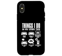 Carcasa para iPhone X/XS Cosas Que Hago en mi Tiempo Libre Funny Carguy Mechanic