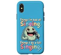 Carcasa para iPhone X/XS Cosas Que Hago Mucho, Canto, Mal Cantante
