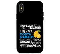 Carcasa para iPhone X/XS Costa d'Amalfi limón Italia Vintage Amalfi Coast Souvenir