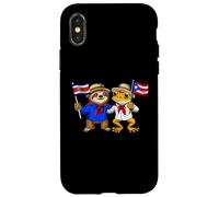 Carcasa para iPhone X/XS Costa Rica Puerto Rico Raíces Bandera Costarricense