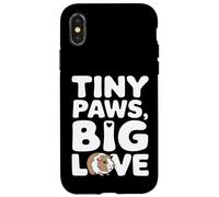 Carcasa para iPhone X/XS Cotización de Mascota de Conejillo de Indias - Tiny Paws Big Love