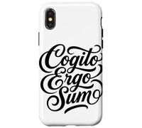 Carcasa para iPhone X/XS Cotización de Pensador filósofo Latino de Cogito Ergo Sum