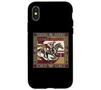 Carcasa para iPhone X/XS Course Hippique Art Deco Horse Racing Jockey