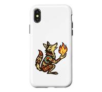 Carcasa para iPhone X/XS Coyote roba Fuego Leyenda nativa Americana