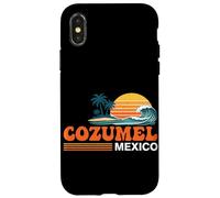 Carcasa para iPhone X/XS Cozumel México Vintage Sunset Island