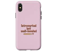 Carcasa para iPhone X/XS Cozy Gamer Pixel Art Introvertido Pero Bien nivelado