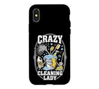 Carcasa para iPhone X/XS Crazy Cleaning Lady Conserje