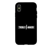 Carcasa para iPhone X/XS Creador de Agudos Divertido gráfico de Juego de Palabras de Clave de Sol