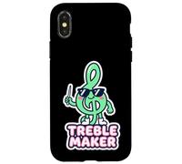 Carcasa para iPhone X/XS Creador de Agudos Divertido músico Clave de Sol Juego de Palabras