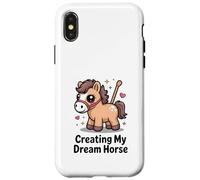 Carcasa para iPhone X/XS Creando mi Caballo de ensueño Kawaii Pastel Pony