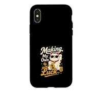 Carcasa para iPhone X/XS Creando Mi Propia Suerte - Gato de la Fortuna
