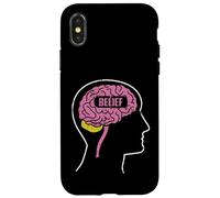 Carcasa para iPhone X/XS Creencia Poder Cerebral Diseño de Pensamiento