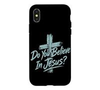 Carcasa para iPhone X/XS ¿Crees En Jesús Cruz Cristiana Fe Religioso