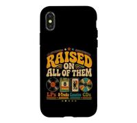 Carcasa para iPhone X/XS Criado en Todos Ellos Vintage Retro Cassette CD Music Lover