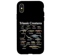 Carcasa para iPhone X/XS Criaturas Triásicas Primeros Reptiles Evolución Paleontología