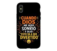 Carcasa para iPhone X/XS Cristiano Español Divertido Jesucristo Biblia Lector Humor