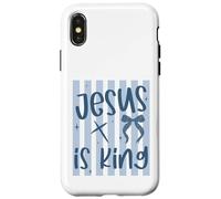 Carcasa para iPhone X/XS Cruz Cristiana Fe Arco Estrellas Reinado Divino