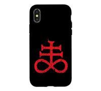 Carcasa para iPhone X/XS Cruz Satánica Rojo Sigil Azufre