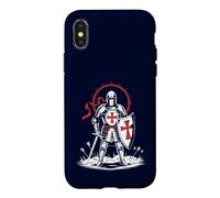 Carcasa para iPhone X/XS Cruzada Caballero Medieval Inglaterra Inglés San Jorge Histórico