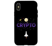 Carcasa para iPhone X/XS Cryptocurrency Space Rocket Crypto Go Up Only In Crypto