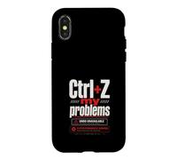 Carcasa para iPhone X/XS Ctrl+Z Mis Problemas - Camiseta Humor Tech