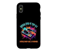 Carcasa para iPhone X/XS Cuando Dios es el DJ Cada Gota Tiene un propósito Música Cristiana