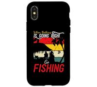 Carcasa para iPhone X/XS Cuando Nada va Bien, ve a Pescar Funny Angler Fisher