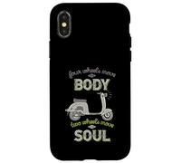 Carcasa para iPhone X/XS Cuatro Ruedas mueven el Cuerpo Dos Ruedas mueven el Jinete de la Vespa del Alma