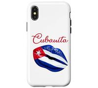 Carcasa para iPhone X/XS Cubanita Lips Formed by The Cuban Flag Design