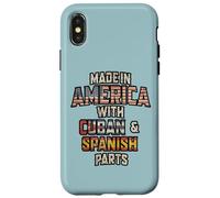 Carcasa para iPhone X/XS Cubano y España Made In America Mix Heritage Vintage