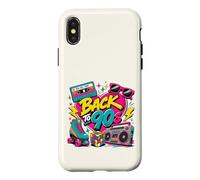 Carcasa para iPhone X/XS Cubo de Patines con Cassette Retro de Vuelta a los 90