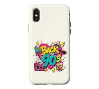 Carcasa para iPhone X/XS Cubo de Patines con Cassette Retro, Estilo Boombox, Estilo Vintage, de Vuelta a los 90