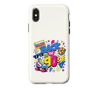 Carcasa para iPhone X/XS Cubo de Patines con Cassette Retro, Estilo Boombox, Estilo Vintage, de Vuelta a los 90