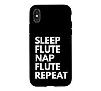 Carcasa para iPhone X/XS Cuidado del sueño para Flauta Repetir la Siesta Divertido músico flautista