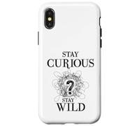 Carcasa para iPhone X/XS Curious Stay Wild Question Mark Scribble Inspirational Love