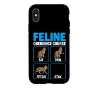 Carcasa para iPhone X/XS Curso de obediencia Felina Entrenamiento de Gatos Divertidos