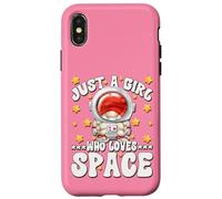 Carcasa para iPhone X/XS Cute Astronaut GNOME Graphic For Just A Girl Who Loves Space
