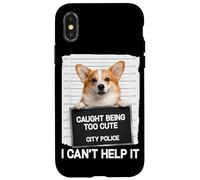 Carcasa para iPhone X/XS Cute Corgi Mugshot Atrapado Siendo Demasiado Lindo no Puedo ayudarlo