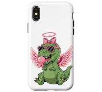 Carcasa para iPhone X/XS Cute Dinosaur Angel Valentine's Day Gum Love