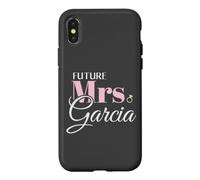 Carcasa para iPhone X/XS Cute Engagement Future Mrs Garcia Bachelorette
