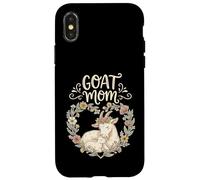 Carcasa para iPhone X/XS Cute Floral Goat Mom Homestead Farmer Mother