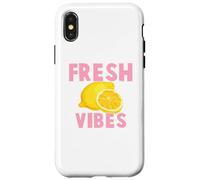 Carcasa para iPhone X/XS Cute Lemon Fresh Fruits Summer Fresh Lemons