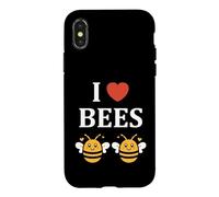 Carcasa para iPhone X/XS Cute Little Bee Funny Simple i Love Bees