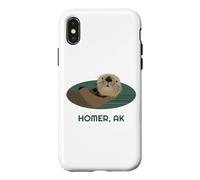 Carcasa para iPhone X/XS Cute Otter Homer, Alaska Coast Resident