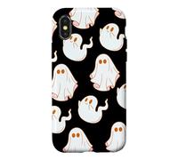 Carcasa para iPhone X/XS Cute Spooky Ghost Pastel Goth Retro Groovy Halloween Black
