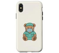 Carcasa para iPhone X/XS Cute Surgical Nurse Teddy Bear Student Operating Room Staff