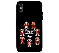 Carcasa para iPhone X/XS Cute Valentines Day Puppy Love - Soy una Chica Que ama a los Perros