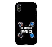 Carcasa para iPhone X/XS Cybersecurity I Don't Fix Computers I Manage Risk