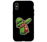 Carcasa para iPhone X/XS Dabbing Cozy Cactus Usando Bufanda Hilo Amante Fibra Artista